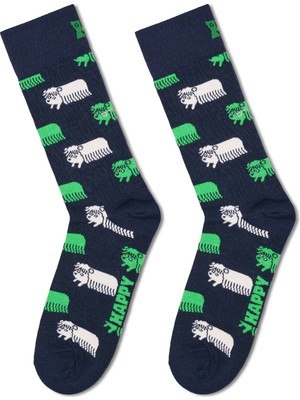 Happy Socks Erkek Lacivert Desenli Pamuklu Çorap P003193