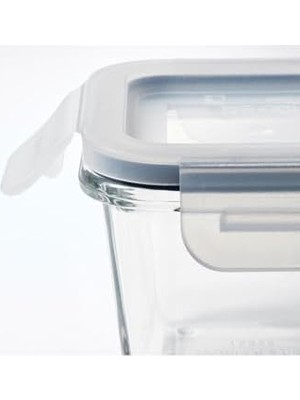 Gndz Home 3 Adet Cam Saklama Kabı Seti 180 Ml, Kare-Vakumlu Mini Kaplar