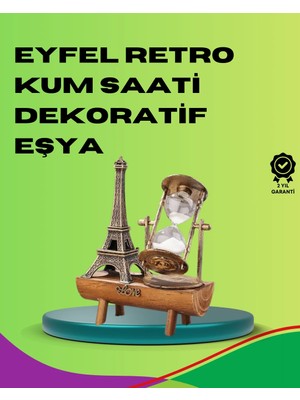 Aesco Ahşap Gövdeli Dekoratif Kum Saati – Masa Üstü El Sanatı Aksesuarı