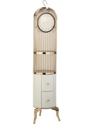 Evdema Gold Barlı Beyaz  Saat 41*41*180 cm