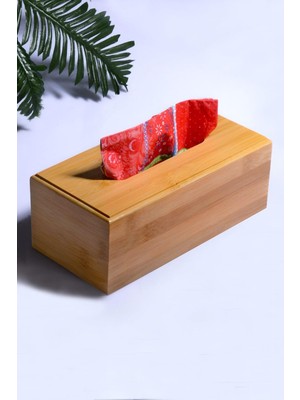 Gndz Home Bambu Kağıt Peçetelik - Bambu Kağıt Mendil Kutusu - Minimalist Bambu 22 x 19