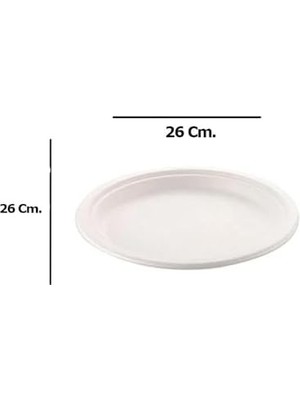 Gndz Home Roll-Up Nature Ekolojik Karton Kağıt Tek Kullanımlık Tabak - 26 Cm. - 50 Adetlik 1 Paket