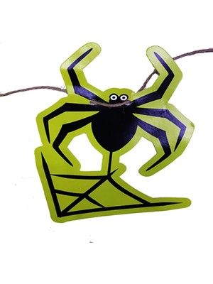 Aesco Örümcek Şekilli Asmalı Halloween Flama Banner Afiş 2 Metre