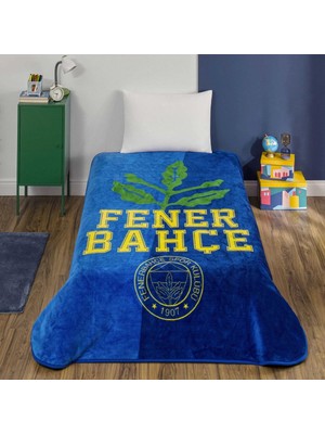 Taç Lisanslı Fenerbahçe Palamut Logo Tek Kişilik Battaniye