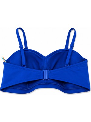 No Gossip Büyük Beden Straplez Ayarlanabilir Ince Askılı Desenli Kadın Bikini Üst