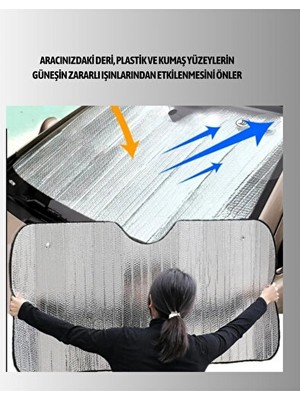 Vaelmont Reflektörlü Katlanabilir Araç Güneşliği - Yüksek Performanslı Isı ve Uv Kor