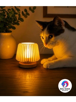 Bigman 2'li Dekoratif LED Tealight Mumluk | Masaüstü Aydınlatma | 2 Adet | 7x7,5 cm