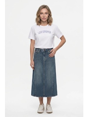 Lee Cooper Nora Kadın Jean Etek Mavi