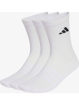 Adidas Cushioned Sportswear Bilekli 3lü Unisex Beyaz Antrenman Çorabı.-