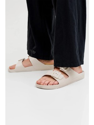 Jack & Jones Erkek Jfwcroxton Çift Bantlı Sandelet Terlik 12204004 Moonbeam