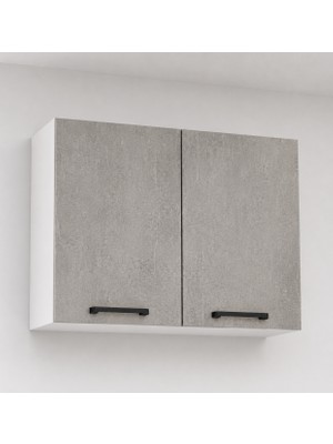 T Designo Beti Mutfak-Banyo-Çok Amaçlı Dolap Üst Modül 60 cm Beton Görünümlü
