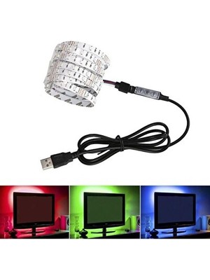 Maison Luré Rgb USB Şerit LED Aydınlatma, Tv ve Bilgisayar Arkası Dekoru Masa ve Gece Lambası