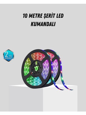 Aesco Smart Şerit LED Işık – Uzaktan Kumandalı, USB Girişli, Müzik Modlu