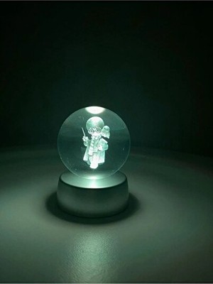 Maison Luré 3D Harry Potter Temalı Işıklı Cam Küre, Fantastik Dekorasyon Masa ve Gece Lambası