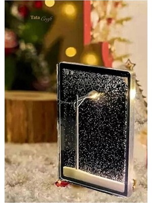 Maison Luré Kar Sahnesi Sokak Lambası Kendin Yap Dekoratif Gece Lambası Masa ve Gece Lambası