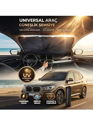 Vaelmont Premium Katlanabilir Uv Koruma Güneşlik Şemsiye, Isı Yalıtımlı Oto Güneşlik Perde