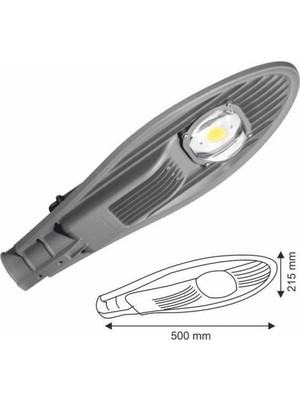 Light Catcher Cob LED Alüminyum Sokak Armatür 220 V Çip 50 W