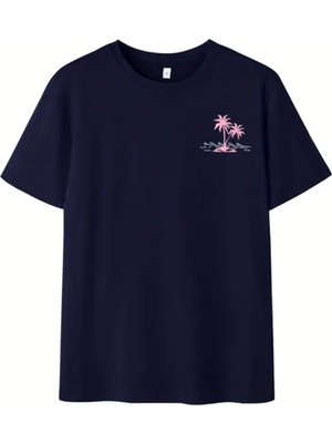 Touz Hawaii Ön Arka Baskılı Unisex Oversize T-Shirt