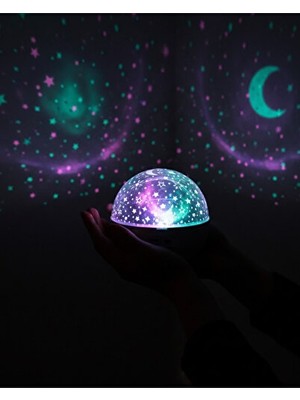 Maison Luré Yıldız Projektörlü Gece Lambası ve Hoparlörlü Işık Masa ve Gece Lambası