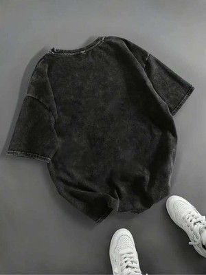 Touz The Ballet Baskılı Yıkamalı Oversize Vintage Tshirt