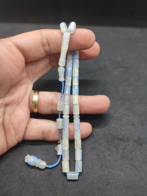 İskeçe Tesbih Hakan Kaya Usta Eseri Tam El Boy Sentetik Opal Sertifikalı 10125