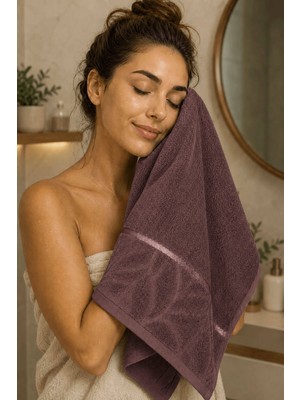 Elif Mira El Yüz Havlusu 50X90 cm %100 Pamuk Kısmi Kadife Lunaria Collection 230 gr