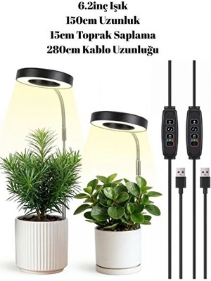 Maison Luré USB Bağlantılı Çok Modlu Bitki Yetiştirme Işığı Masa ve Gece Lambası