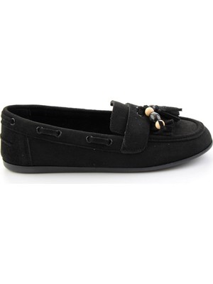 Bambi Siyah  Kadın Loafer Ayakkabı K01566004972