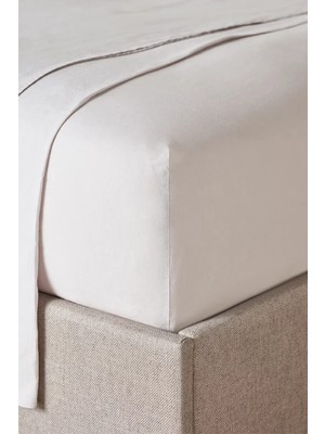 The White Company Saf Keten Lastikli Çarşaf
