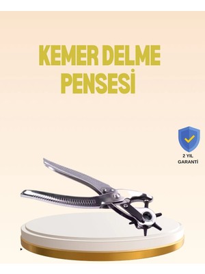 Herşey Trend Profesyonel Deri Delme Pensesi Döner Başlıklı Kemer Delici 6 Fonksiyonlu
