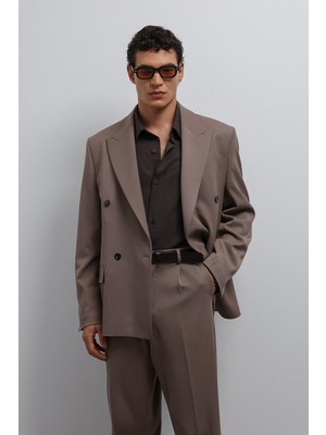 Antioch Vizon Relax Fit Kruvaze Erkek Blazer Ceket