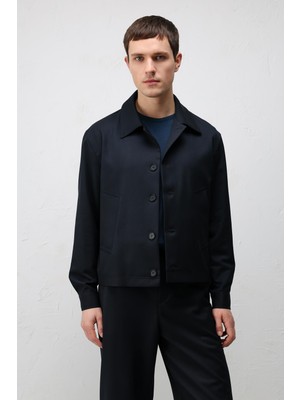 Antioch Lacivert Relaxed Fit Baharlık Erkek Mont