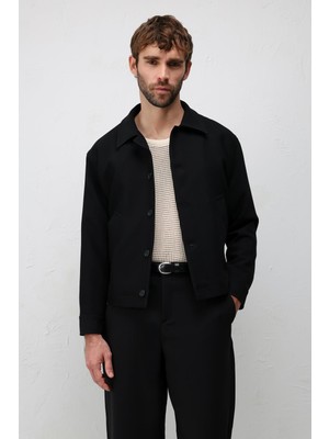 Antioch Siyah Relaxed Fit Baharlık Erkek Mont