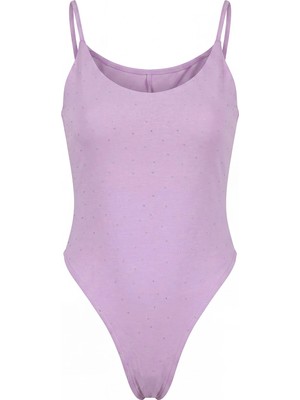 Cemo Kadın Taş Detaylı Askılı Bodysuit