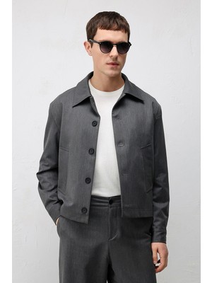 Antioch Gri Relaxed Fit Baharlık Erkek Mont
