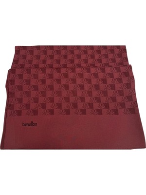 Benetton Elegante Tre Şal 1027-KOYU Bordo