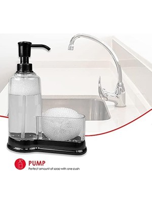 Maxi Trendy Home Basics Sünger Bölmeli Plastik Sabunluk, Siyah