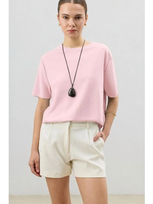 Antioch Pembe Dökümlü Kadın T-Shirt