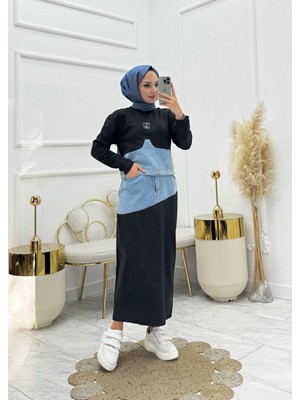 Moda Yağmur Alin Tesettür Takım Siyah