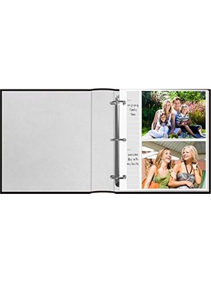 Maxi Trendy Photo Albums 200 Cepli Halka Bağlı Şarap Rengi Bağlanmış Deri Altın Vurgulu Kapak Fotoğraf Albümü 10 x 15 cm Baskılar Için