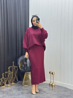 Moda Yağmur Nora Takım Bordo