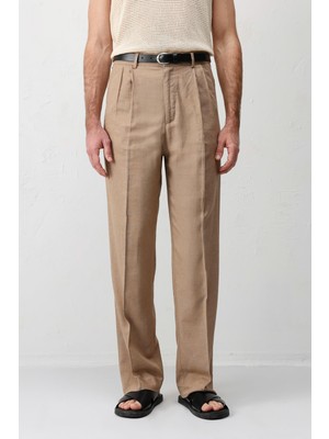 Antioch Vizon Keten Karışımlı Erkek Baggy Pantolon