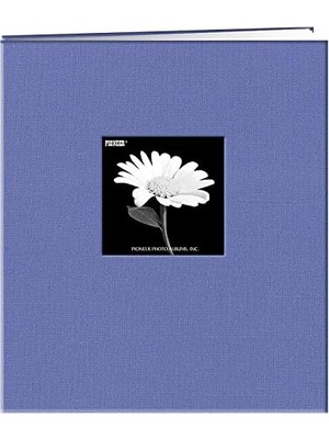 Maxi Trendy Kumaş Çerçeve Post Bound Scrapbook Albüm 22 x 28 Cm, Gök Mavisi