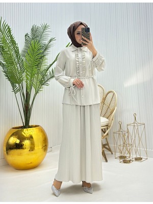Moda Yağmur Cevher Tesettür Takım Taş