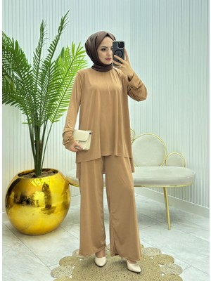 Moda Yağmur Ekonomix Tesettür Takım Taba