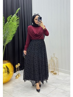 Moda Yağmur Flog Desen Takım Siyah
