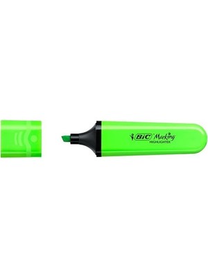Maxi Trendy Marking Flat Higlighter Fosforlu Kalem 12'li Kutu, Yeşil Fosforlu Kalem, Su Bazlı, Hızlı Kuruyan Mürekkep