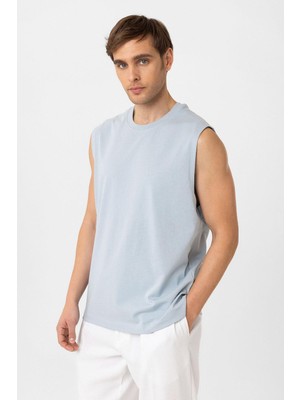 Antioch Bebe Mavi Relaxed Fit Erkek Kolsuz T-Shirt