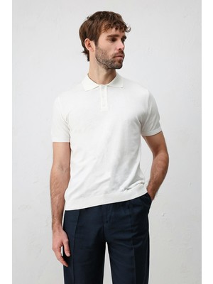 Antioch Ekru Comfort Slim Polo Yaka Erkek Triko T-Shirt