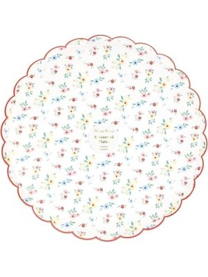 Maxi Trendy - Ditsy Posy Çiçekli Tabaklar - L - 8 Adet